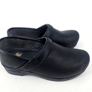 Dansko Professional Black Oiled Comfort Clog Nurse Walking Shoe EU 40 W 9.5-10